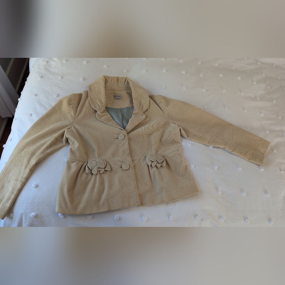VINTAGE Anthropologie Elevenses Sweet Corduroy Jacket, SIZE 10